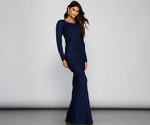 Formelles Glitzerkleid „Francine“ mit offenem Rücken